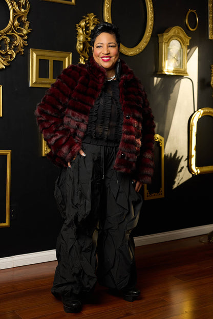 First Class Only Faux Fur Coat