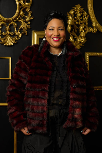 First Class Only Faux Fur Coat