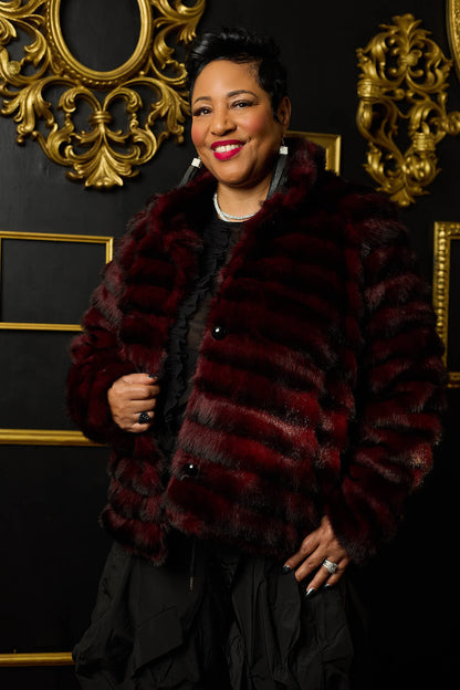 First Class Only Faux Fur Coat