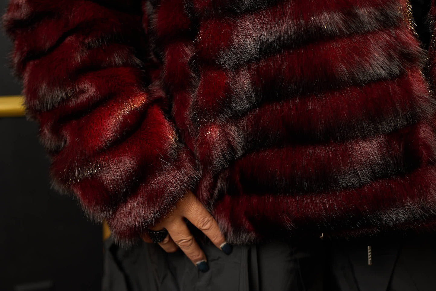 First Class Only Faux Fur Coat