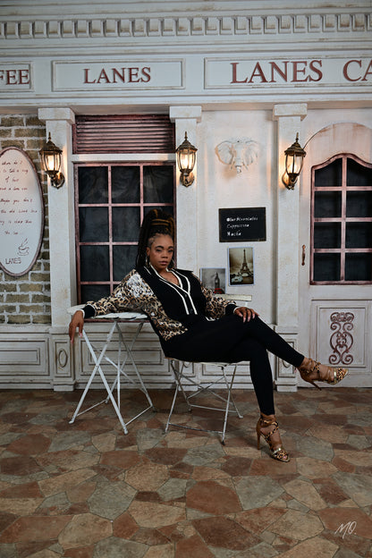 Varsity Leopard Sequin Cardigan