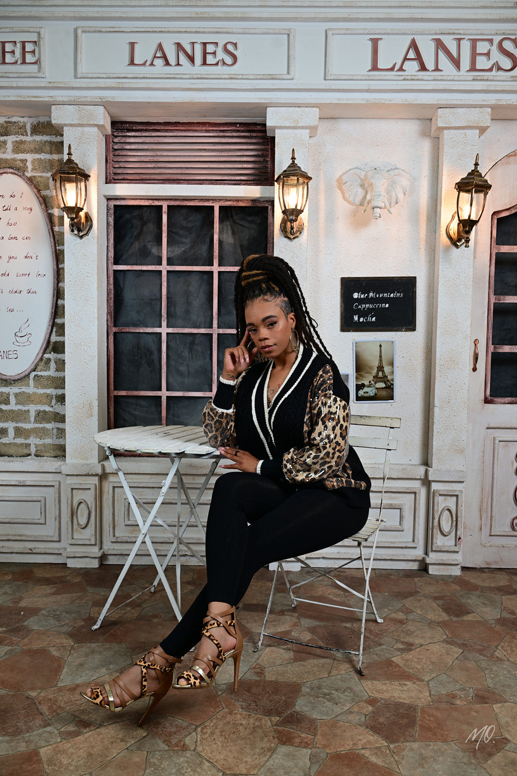 Varsity Leopard Sequin Cardigan